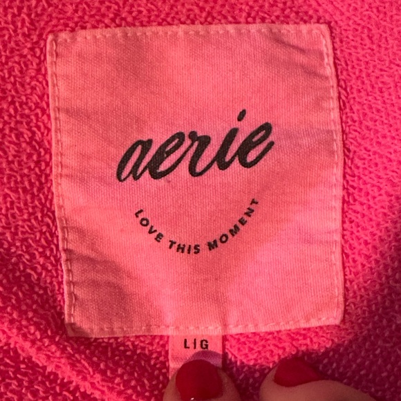 AERIE Oversized Upcycled Butterfly Tapestry Patch Sweatshirt - Size Large - Picture 7 of 7